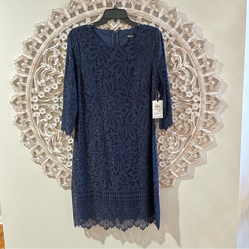 NWT Navy Blue Lace Dress, Size 10, Brand New, Never Worn!